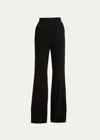 Dolce & Gabbana Milan Stitch Flare Trousers In Black