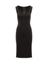 Dolce & Gabbana Milan Stitch Stretch Jersey Sheath Dress In Black