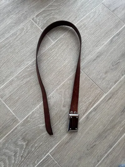 Pre-owned Dolce & Gabbana Milano Italy Brown Leather Belt