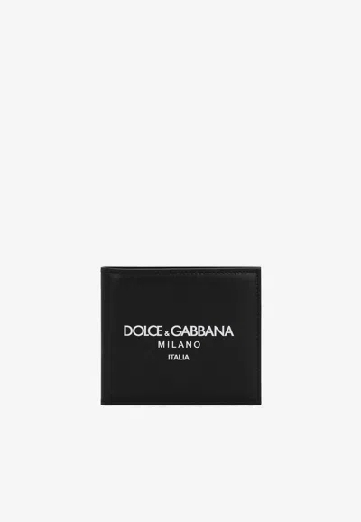 Dolce & Gabbana Milano Logo Bi-fold Wallet In Black