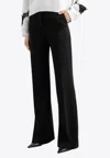Dolce & Gabbana Milano Rib Flared Pants In Black