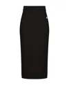 Dolce & Gabbana Black Pencil Midi Skirt In Black
