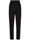 Dolce & Gabbana Women Stretch Wool And Silk Trousers In Black