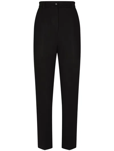 DOLCE & GABBANA MILANO-RIB TAPERED-LEG TROUSERS
