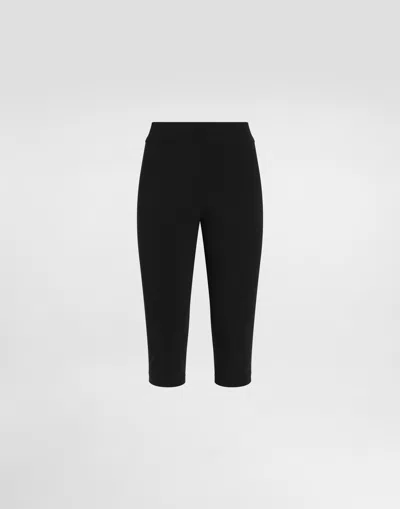 Dolce & Gabbana Leggings En Jersey Point Milano In Black