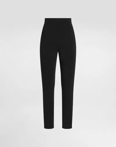 Dolce & Gabbana Legging En Jersey Point Milano In Black