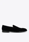Dolce & Gabbana Black Floral Jacquard Slippers Loafers Shoes In Black