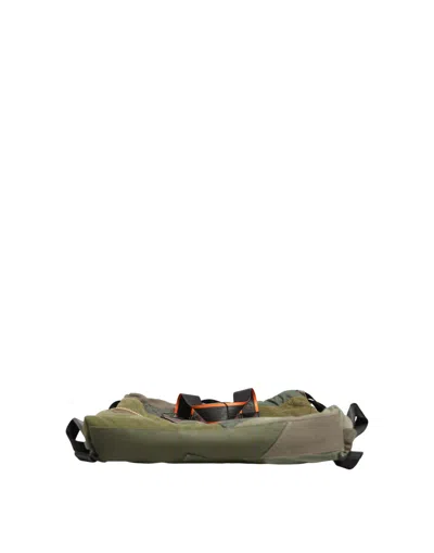 Dolce & Gabbana Military Green Patchwork Backpack In White