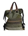 Dolce & Gabbana Military Green Patchwork Rucksack Backpack Men's Bag