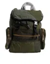 Dolce & Gabbana Military Green Patchwork Travel Backpack Men's Bag