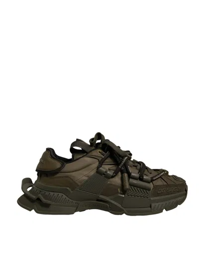 Pre-owned Dolce & Gabbana Military Green Space Low Top Sneakers Men's Shoes ()