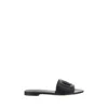 Dolce & Gabbana Black Flats With Cut-out Band And Dg Logo In Soft Rubber Woman