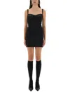 Dolce & Gabbana Satin Bustier Mini Dress In Black