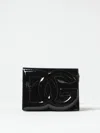 Dolce & Gabbana Dg Logo Patent Leather Crossbody Bag In 黑色