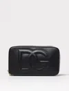 Dolce & Gabbana Zip Wallet With Dg Logo In Black