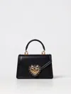 Dolce & Gabbana Devotion Mini Leather Top-handle Bag In 黑色