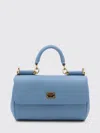 Dolce & Gabbana Sicily Small Patent-leather Tote In Blue
