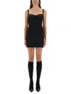 Dolce & Gabbana Satin Bustier Mini Dress In Black