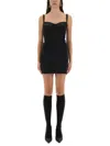 Dolce & Gabbana Satin Bustier Mini Dress In Black