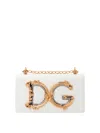 Dolce & Gabbana White Baroque Dg Logo Leather Cross Body Bag In White