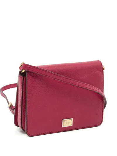 Pre-owned Dolce & Gabbana Mini Dauphine Crossbody Bag In Pink