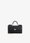 Dolce & Gabbana Mini Dauphine Leather Top Handle Bag In Black