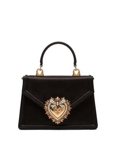 Dolce & Gabbana Mini Devotion Bag In Negro