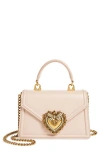 DOLCE & GABBANA MINI DEVOTION LEATHER TOP HANDLE BAG