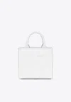 Dolce & Gabbana Mini Dg Logo Daily Calf Leather Tote Bag In White