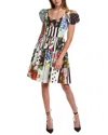 Dolce & Gabbana Sicilian Patchwork Mini Poplin Dress