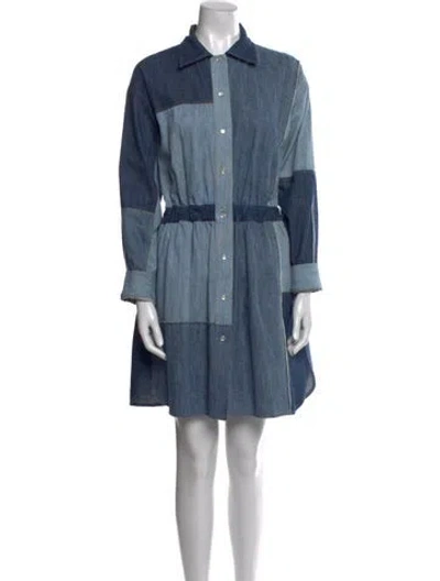 Pre-owned Dolce & Gabbana Mini Dress In Blue