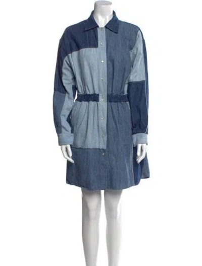 Pre-owned Dolce & Gabbana Mini Dress In Blue