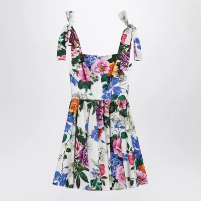 DOLCE & GABBANA MINI DRESS WITH FLORAL PRINT