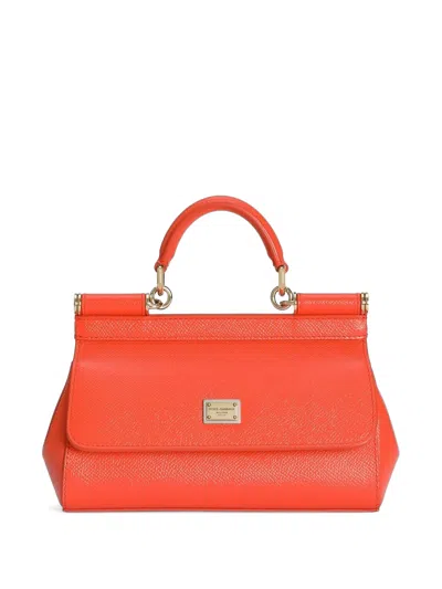 Dolce & Gabbana Mini Elegant Tote Bag (13 Cm X 19 Cm X 6 Cm) In Arancione