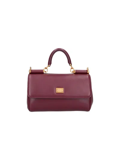 Dolce & Gabbana Mini Handbag "my Sicily" In Red