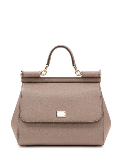 Dolce & Gabbana Mini Handbag With Elegant Design In Fango Chiaro