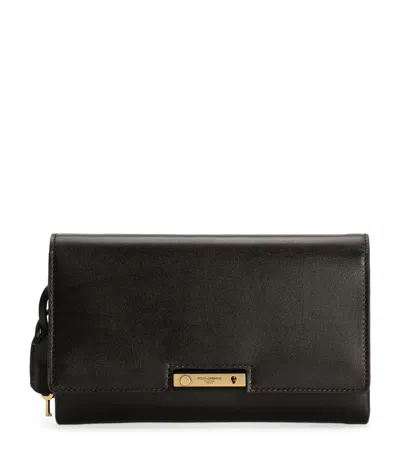 Dolce & Gabbana Mini Leather Cross-body Bag In Black