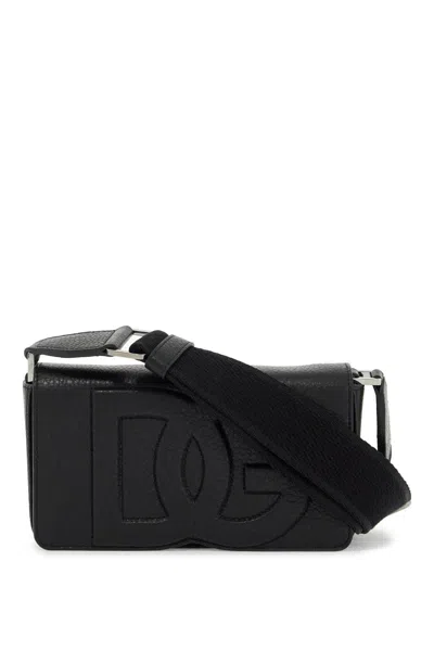 DOLCE & GABBANA MINI LEATHER CROSSBODY BAG WITH SHOULDER STRAP.