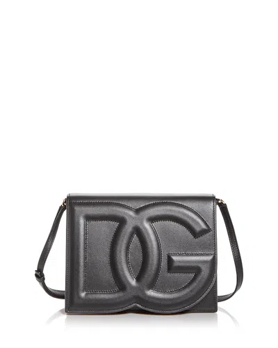 Dolce & Gabbana Logo-embossed Leather Tote Bag In Black