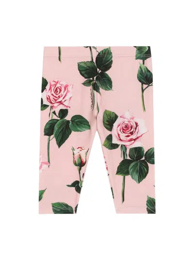 Dolce & Gabbana Mini Leggings For Girls In Pink