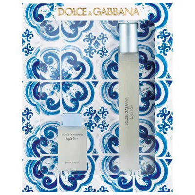 Dolce & Gabbana Mini Light Blue Eau De Toilette Set In White