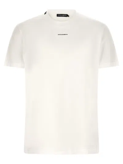 Dolce & Gabbana Mini Logo-embroidered T-shirt In White