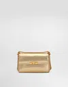 Dolce & Gabbana Rectangular Leather Mini Marlene Shoulder Bag In Gold