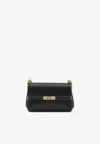 Dolce & Gabbana Mini Marlene City Shoulder Bag In Grained Leather In Black