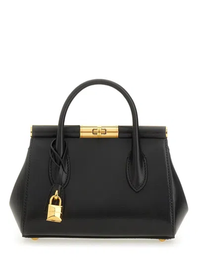 Dolce & Gabbana Mini Marlene Day Bag In Palmellato Calfskin In Black