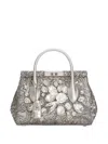 Dolce & Gabbana Mini Marlene Day Embroidery Tote Bag In Silver