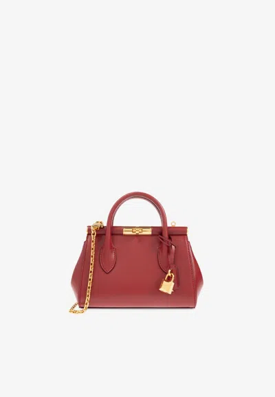 Dolce & Gabbana Mini Marlene Top Handle Bag In Red