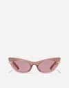 Dolce & Gabbana Mini Me  Sunglasses In Pink Glitter