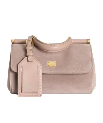 Dolce & Gabbana Mini My Sicily Handbag In Split Leather In Multicolor