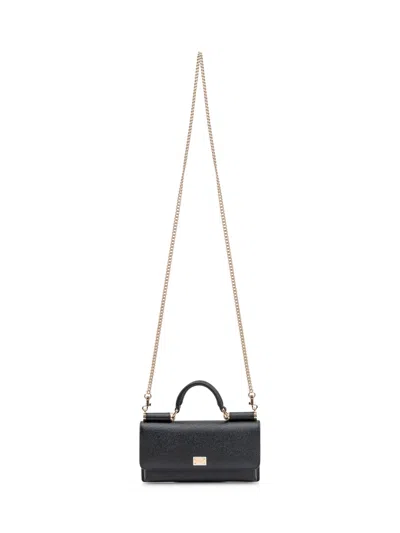 Dolce & Gabbana Mini Phone Handbag In Nero